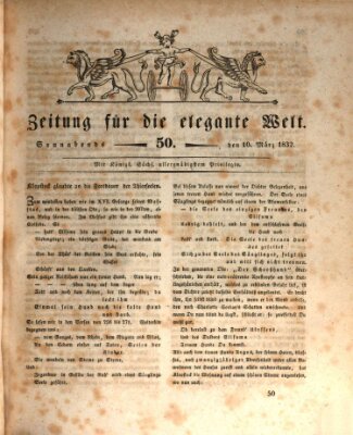 Zeitung für die elegante Welt Samstag 10. März 1832