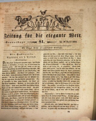 Zeitung für die elegante Welt Donnerstag 26. April 1832