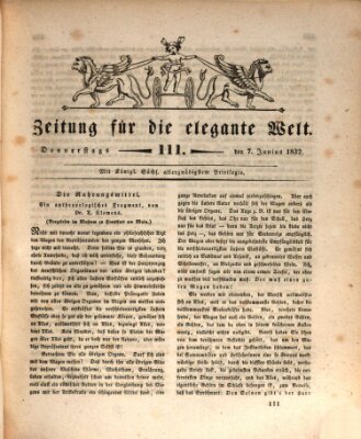 Zeitung für die elegante Welt Donnerstag 7. Juni 1832