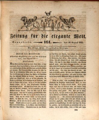 Zeitung für die elegante Welt Samstag 18. August 1832