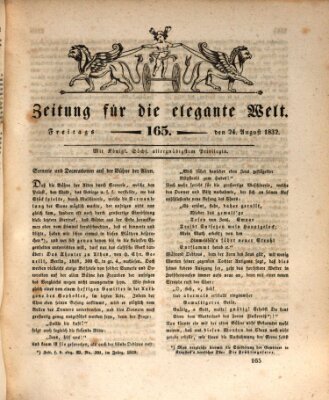 Zeitung für die elegante Welt Freitag 24. August 1832