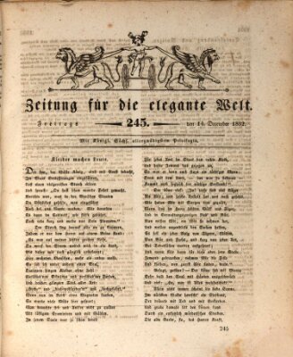 Zeitung für die elegante Welt Freitag 14. Dezember 1832