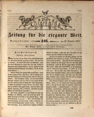 Zeitung für die elegante Welt Samstag 15. Dezember 1832