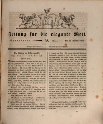 Zeitung für die elegante Welt Samstag 12. Januar 1833