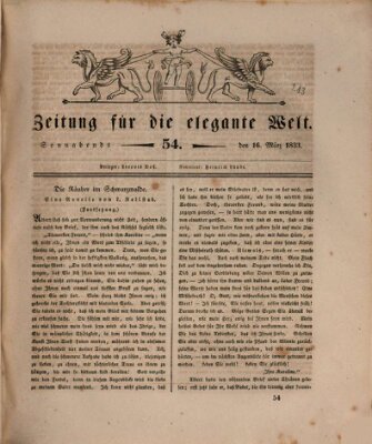 Zeitung für die elegante Welt Samstag 16. März 1833