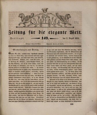 Zeitung für die elegante Welt Freitag 2. August 1833