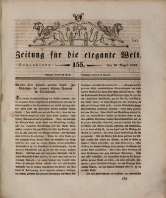 Zeitung für die elegante Welt Samstag 10. August 1833