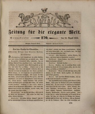 Zeitung für die elegante Welt Samstag 31. August 1833