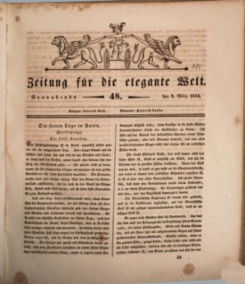 Zeitung für die elegante Welt Samstag 8. März 1834