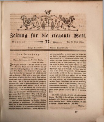 Zeitung für die elegante Welt Montag 21. April 1834
