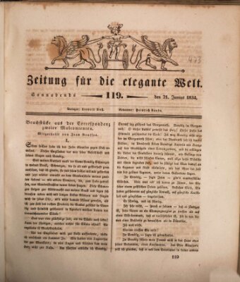Zeitung für die elegante Welt Samstag 21. Juni 1834