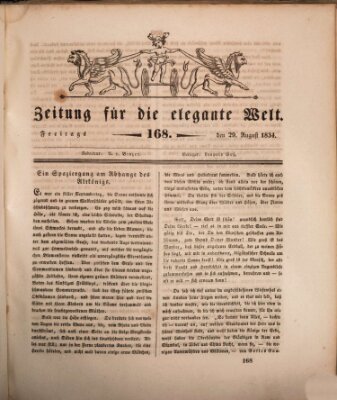 Zeitung für die elegante Welt Freitag 29. August 1834