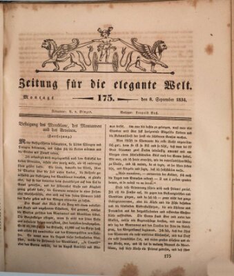Zeitung für die elegante Welt Montag 8. September 1834