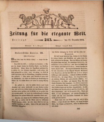 Zeitung für die elegante Welt Freitag 12. Dezember 1834