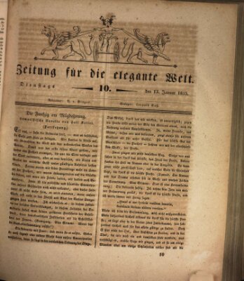 Zeitung für die elegante Welt Dienstag 13. Januar 1835