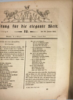 Zeitung für die elegante Welt Freitag 16. Januar 1835
