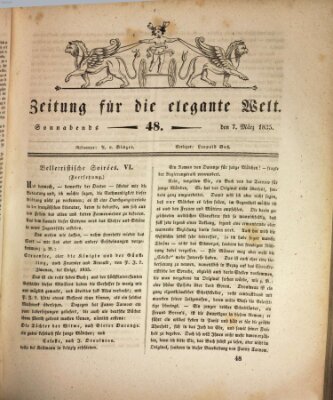 Zeitung für die elegante Welt Samstag 7. März 1835