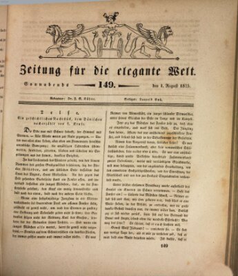 Zeitung für die elegante Welt Samstag 1. August 1835