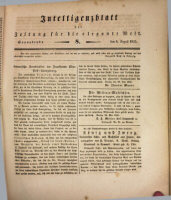 Zeitung für die elegante Welt Samstag 8. August 1835