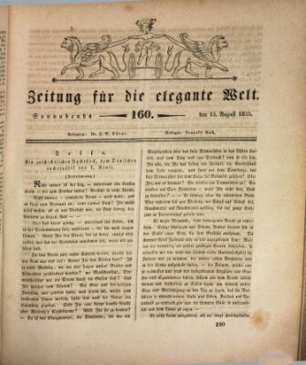 Zeitung für die elegante Welt Samstag 15. August 1835