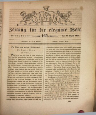 Zeitung für die elegante Welt Samstag 22. August 1835