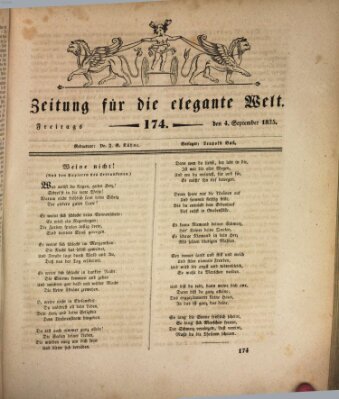 Zeitung für die elegante Welt Freitag 4. September 1835