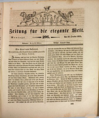 Zeitung für die elegante Welt Montag 19. Oktober 1835