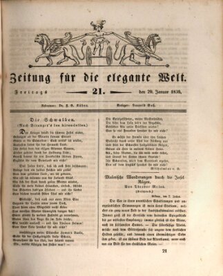 Zeitung für die elegante Welt Freitag 29. Januar 1836