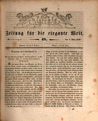 Zeitung für die elegante Welt Montag 7. März 1836