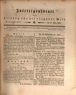 Zeitung für die elegante Welt Samstag 12. März 1836
