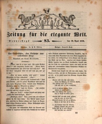 Zeitung für die elegante Welt Donnerstag 28. April 1836