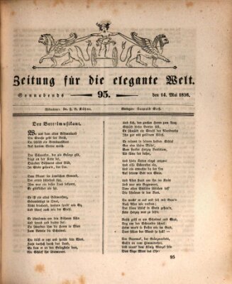 Zeitung für die elegante Welt Samstag 14. Mai 1836