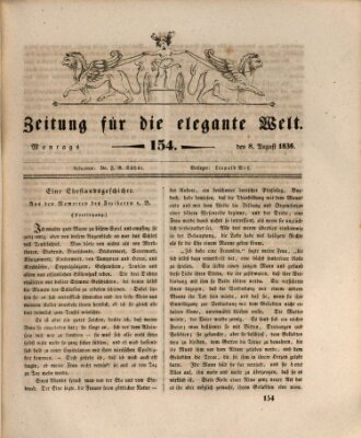 Zeitung für die elegante Welt Montag 8. August 1836