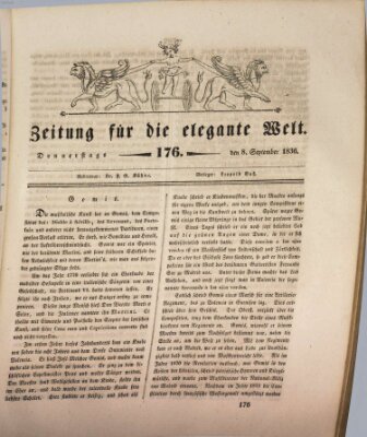 Zeitung für die elegante Welt Donnerstag 8. September 1836