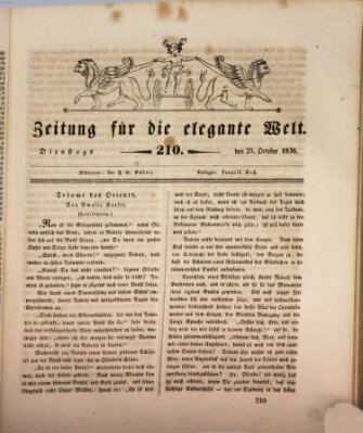 Zeitung für die elegante Welt Dienstag 25. Oktober 1836
