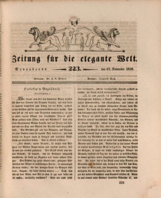 Zeitung für die elegante Welt Samstag 12. November 1836