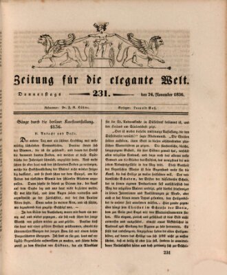Zeitung für die elegante Welt Donnerstag 24. November 1836