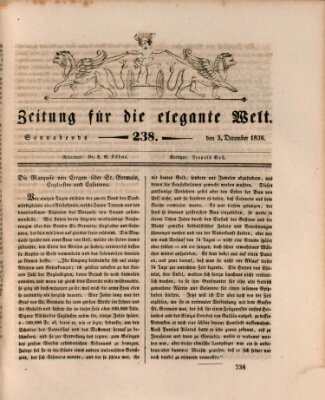 Zeitung für die elegante Welt Samstag 3. Dezember 1836