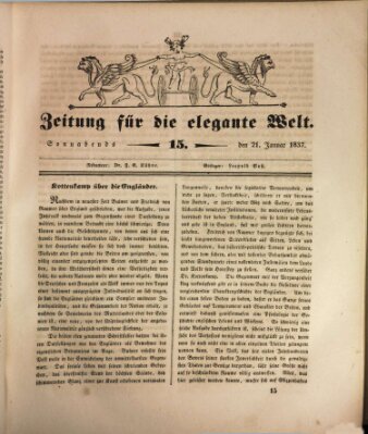 Zeitung für die elegante Welt Samstag 21. Januar 1837