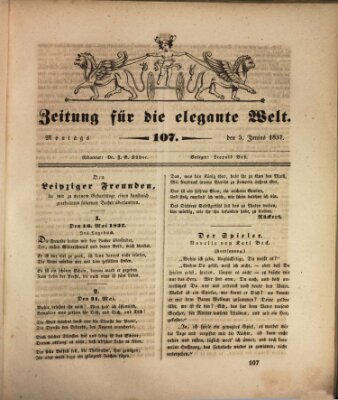 Zeitung für die elegante Welt Montag 5. Juni 1837