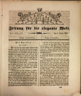 Zeitung für die elegante Welt Dienstag 6. Juni 1837