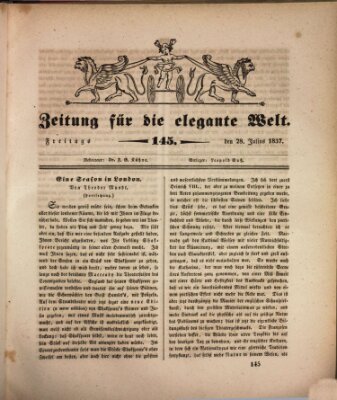 Zeitung für die elegante Welt Freitag 28. Juli 1837