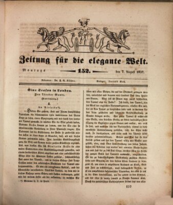 Zeitung für die elegante Welt Montag 7. August 1837