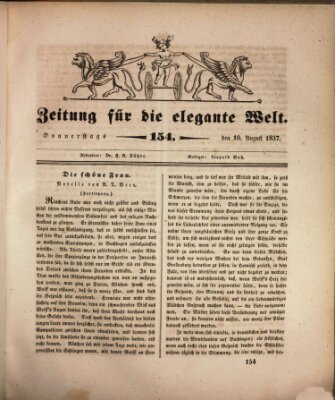 Zeitung für die elegante Welt Donnerstag 10. August 1837
