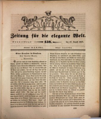Zeitung für die elegante Welt Donnerstag 17. August 1837