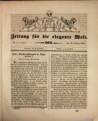Zeitung für die elegante Welt Montag 16. Oktober 1837