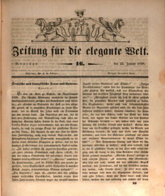 Zeitung für die elegante Welt Montag 22. Januar 1838