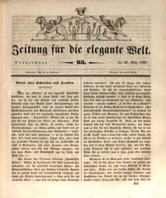 Zeitung für die elegante Welt Donnerstag 29. März 1838