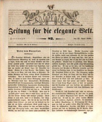 Zeitung für die elegante Welt Freitag 27. April 1838