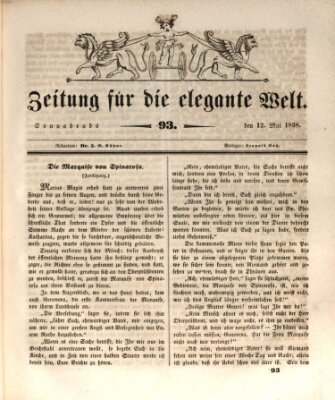 Zeitung für die elegante Welt Samstag 12. Mai 1838